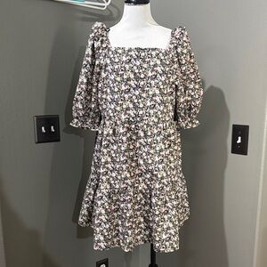 Levi's Floral Mini Dress - Black and Pink